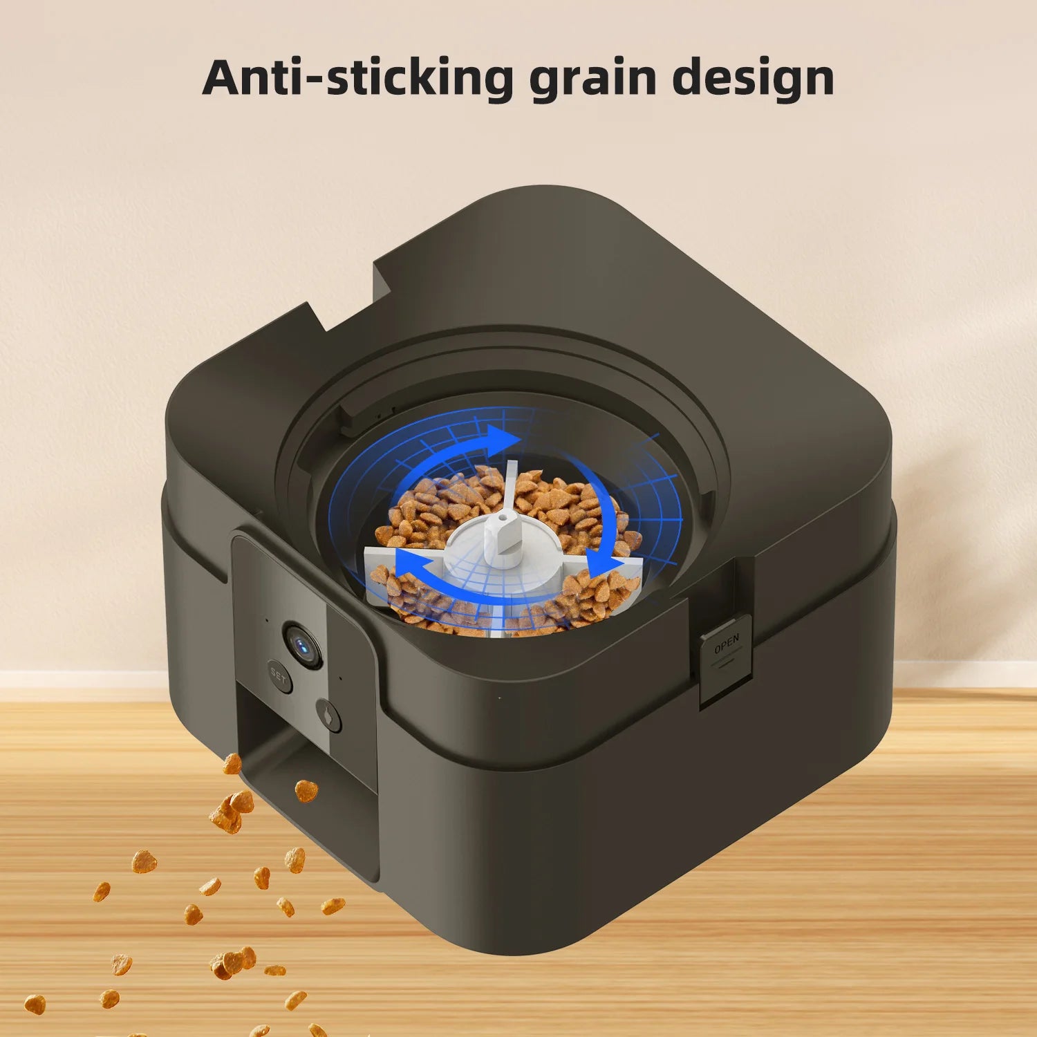 Cat Automatic Feeder with Camera, Video Dog Automatic Feeder, APP Controlled Feeding Smart Pet Feeder, 2L Cat Food Distributor