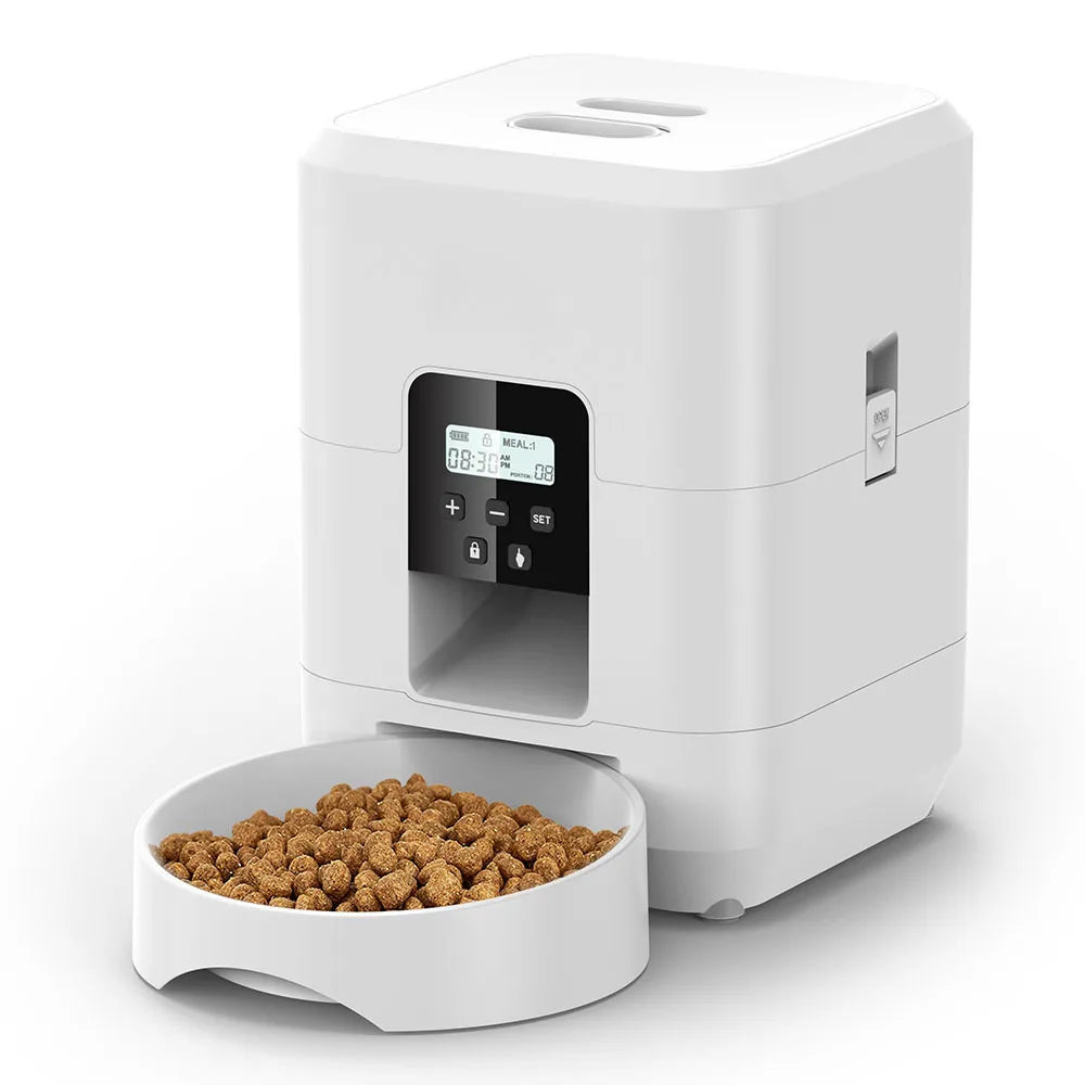 Cat Automatic Feeder with Camera, Video Dog Automatic Feeder, APP Controlled Feeding Smart Pet Feeder, 2L Cat Food Distributor