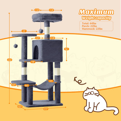 【Dealsforyoudays】 Cat Climbing Shelf, Post Cascading Cat Climbing Shelf, Indoor Playhouse, Cozy Nest, Durable, Space-Saving Design, Gift for Pet Owners