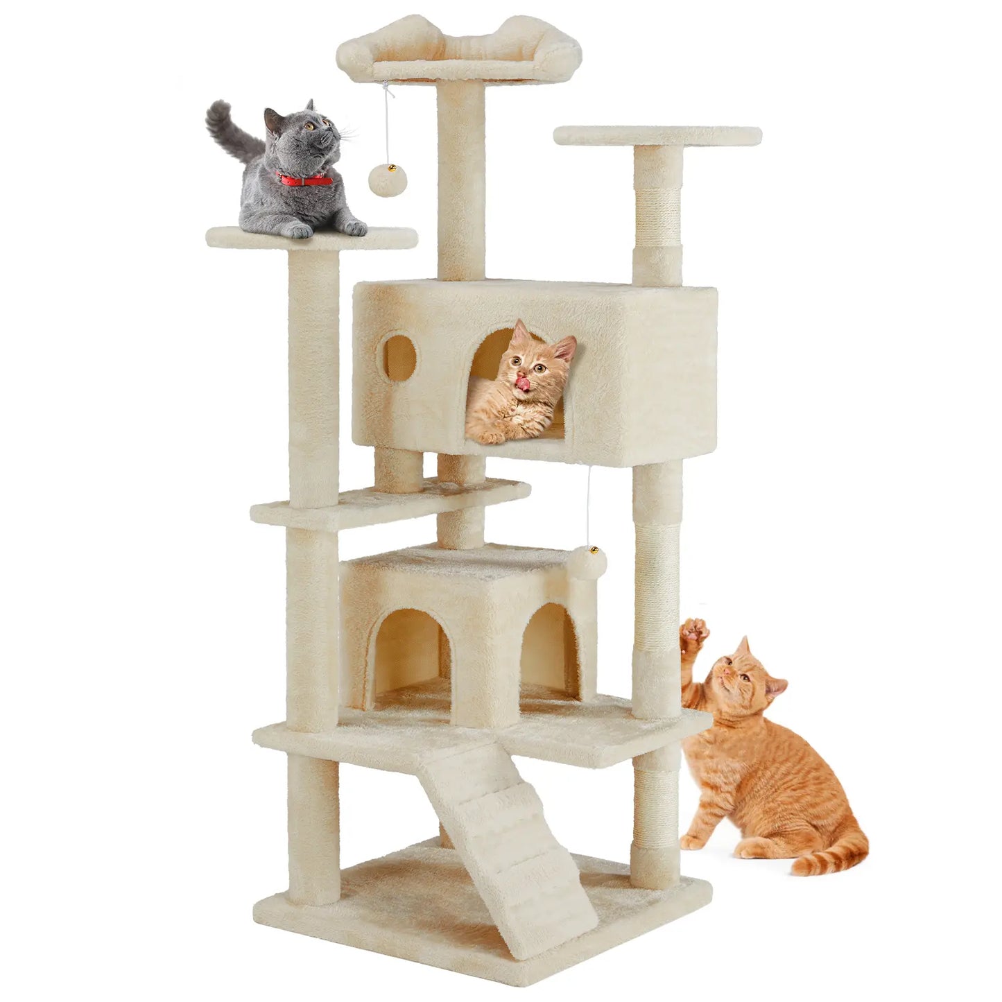 【Dealsforyoudays】 Cat Climbing Shelf, Post Cascading Cat Climbing Shelf, Indoor Playhouse, Cozy Nest, Durable, Space-Saving Design, Gift for Pet Owners