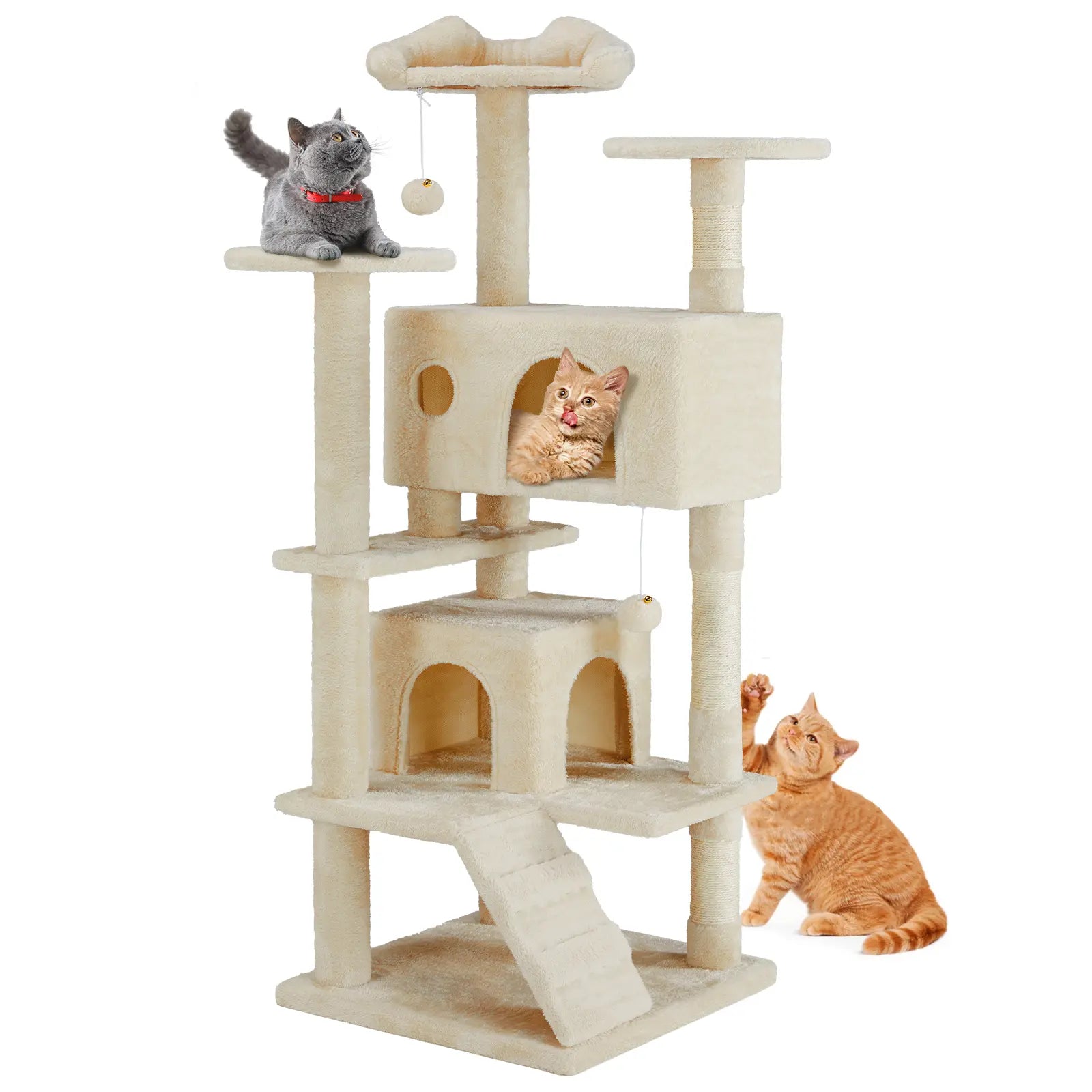 【Dealsforyoudays】 Cat Climbing Shelf, Post Cascading Cat Climbing Shelf, Indoor Playhouse, Cozy Nest, Durable, Space-Saving Design, Gift for Pet Owners