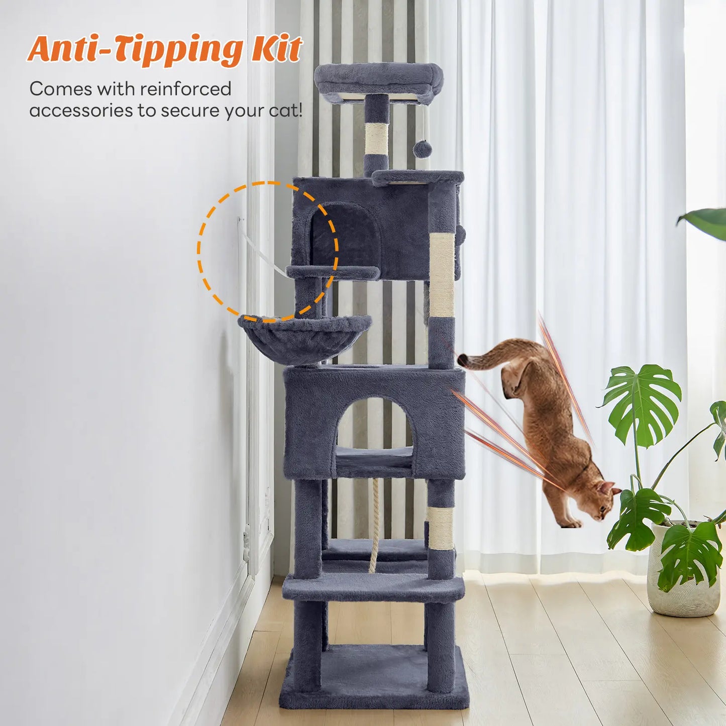 【Dealsforyoudays】 Cat Climbing Shelf, Post Cascading Cat Climbing Shelf, Indoor Playhouse, Cozy Nest, Durable, Space-Saving Design, Gift for Pet Owners